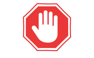 stop hand sign