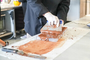 chocolate production process and various chocolates made