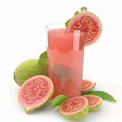 Fresh and Healthy refreshing glass of guava juice