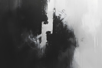 Black and white abstract paint brush wallpaper. 4k background with brushstrokes, clean minimal textured wallpaper.