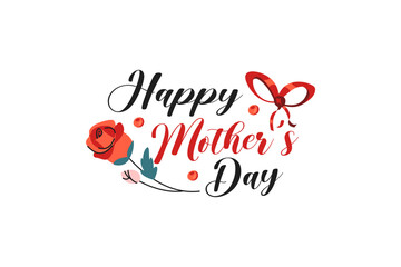 Happy Mother Days Text Typography background abstract logo design icon element vector	