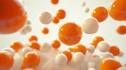 White and orange Ball wallpaper.