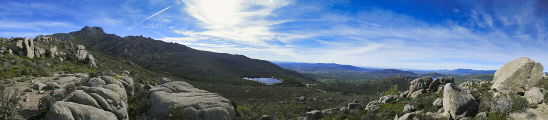 landscape, view, mountains, spring, nature, plants, spain, green