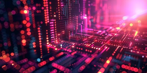 Fototapeta premium Ultra futurist tech abstract background.