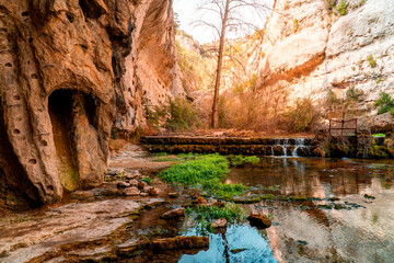 Unveiling Nature's Majesty: Journey through Teruel's Pristine Landscape at the Serene Birthplace of Pitarque River.
