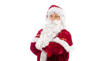 santa claus studio portrait on white background