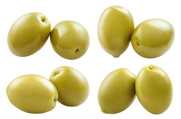 Set of delicious olives cut out