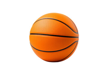 Orange basketball isolated on black background. 3D rendering.