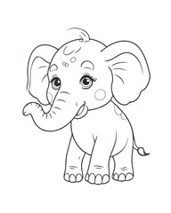 Animal coloring book page 