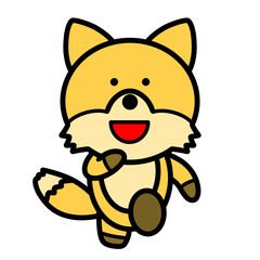 歩くキツネ　全身　イラスト