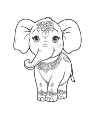 Animal coloring book page 