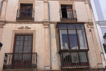 Typical architecture from the streets of Ronda village., located in Spain.