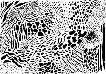 Hand Drawn Contemporary Abstract Brush Pattern
