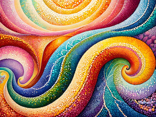 abstract swirl background colorful pointillism
