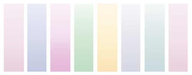 Set of gradients bright, smooth, pastel gradient colors designs for devices, computers and modern smartphone screen backgrounds. Vector illustration.