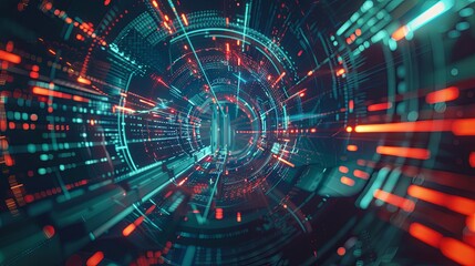 Fototapeta premium 3D rendering of abstract technology concept