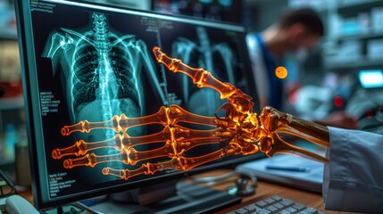 In modern anatomy lessons, the study of the human skeleton is enhanced by technologies capable of scanning and visualizing bones and bone tissues.
