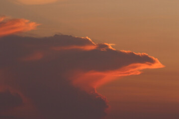 Beautiful of the clouds during sunset.