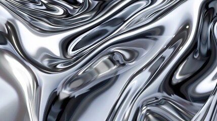 Abstract silver liquid metal background
