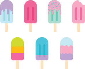 colorful ice cream on a stick