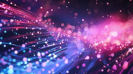 Fototapeta premium futuristic background. Fiber optic light lines, speed lines, data transmission, high-speed internet