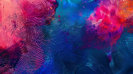 Colorful fingerprints on background texture for design
