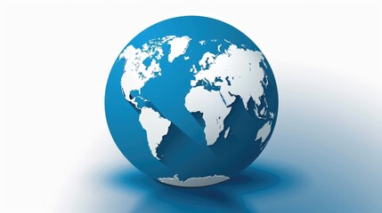 Obraz premium Stylish Global Representation in Blue and White