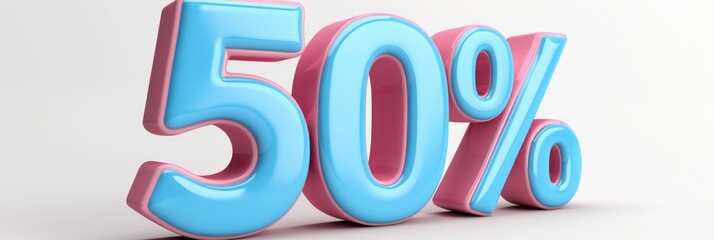 Sale sign "50% DISCOUNT"