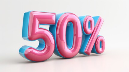 Sale sign "50% DISCOUNT"