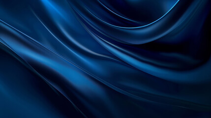 Obraz premium Elegant deep blue abstract waves on a smooth background