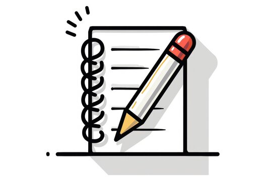 Simple Graphic of Writing Tools for Note Taking