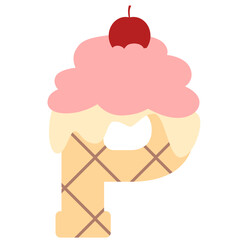 Letter P Ice Cream