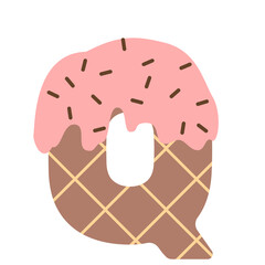 Letter Q Ice Cream