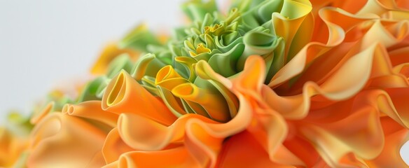 Abstract Colorful Floral 3D Artwork