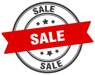 sale stamp. sale label on transparent background. round sign