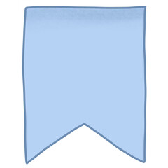 blue flag ribbon banner bookmark element