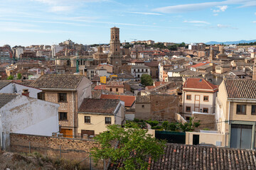 Panoramic of the Old Town of Tudela, Navarra.