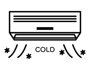 エアコン　空調　冷房　アイコン素材