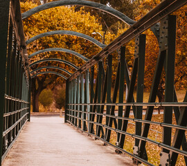 Empty footbridge in city-Parramatta Park