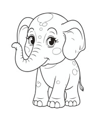 Animal coloring book page 