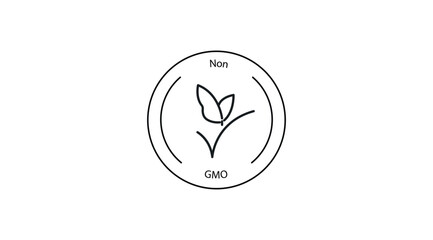 Non-GMO Label Vector Icon for Healthy Eating