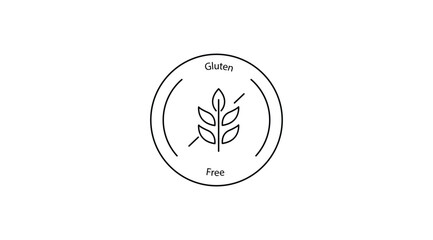 Gluten Free Label Vector Icon for Safe Eating