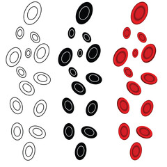 Set of bloods cell clipart illustration