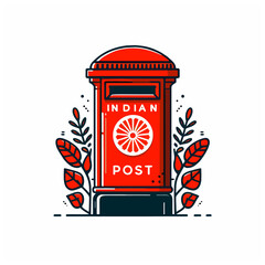 Indian postal design vector illustration