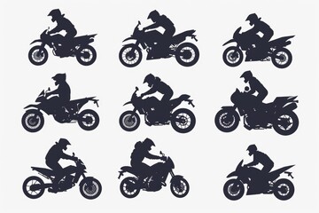 Person riding a motorcycle, suitable for various projects
