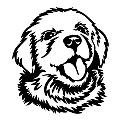 Golden Retriever Puppy - Funny Dog, Vector File, Cut Stencil for Tshirt
