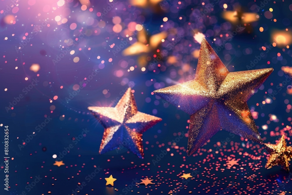 Poster couple of stars on top of a table. suitable for various design projects