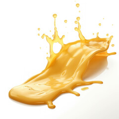 Tasty cheese dripping on a white background, design elements for pizza, pasts or sandwiches