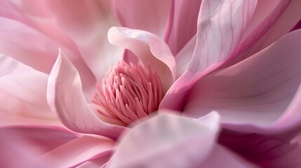 Close-Up of Pink Magnolia Flower in Bloom