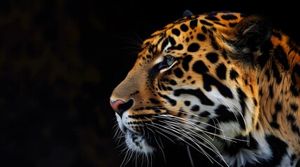 Obraz premium Intense Jaguar Profile in Detailed Close-Up